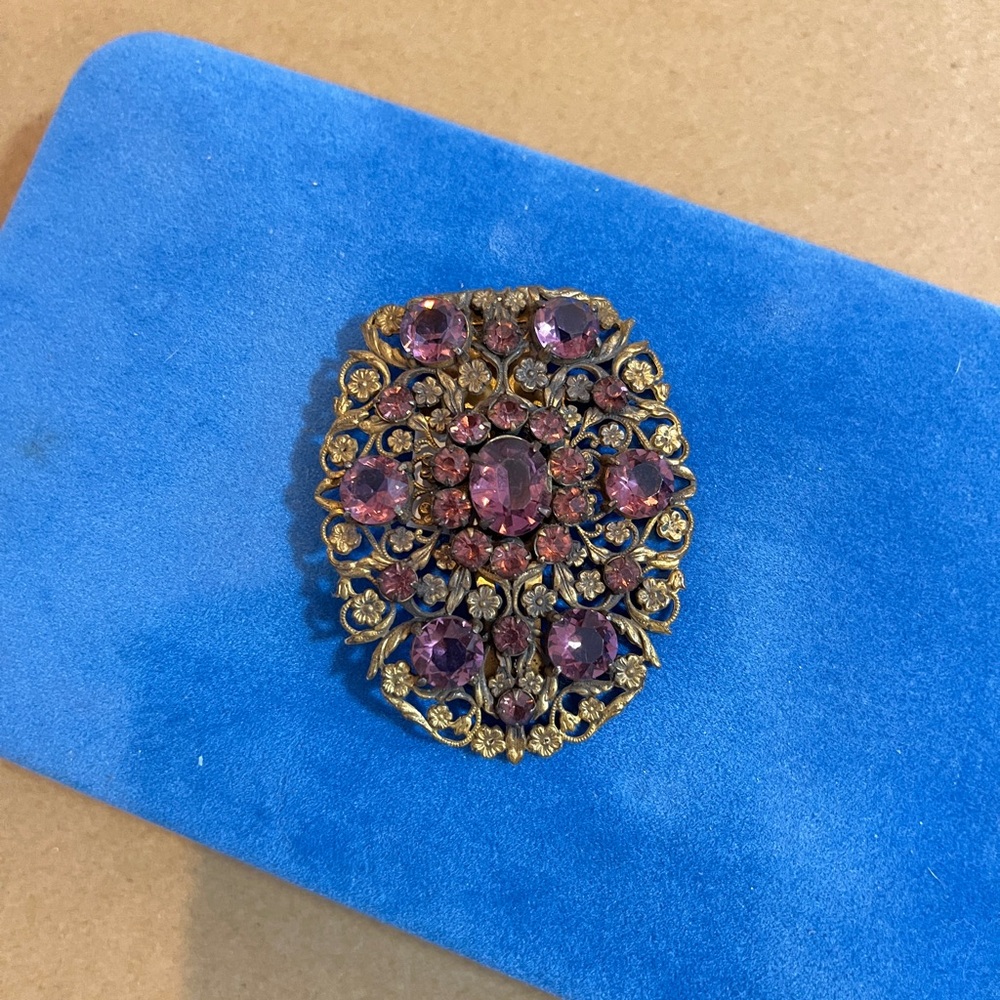 Czech Elegant Purple and Gold Dress clip